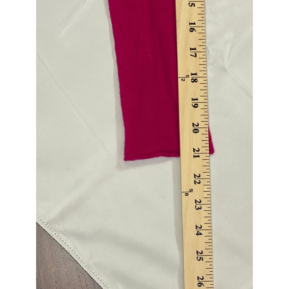 MANTO Fuchsia Cashmere Turtleneck Sweater Long Sleeve Made in Italy Women's S - Picture 6 of 11